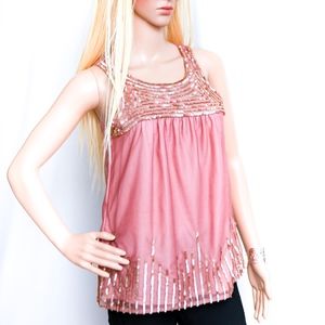 Ann Taylor Loft / Sequin Sleeveless Blouse XS